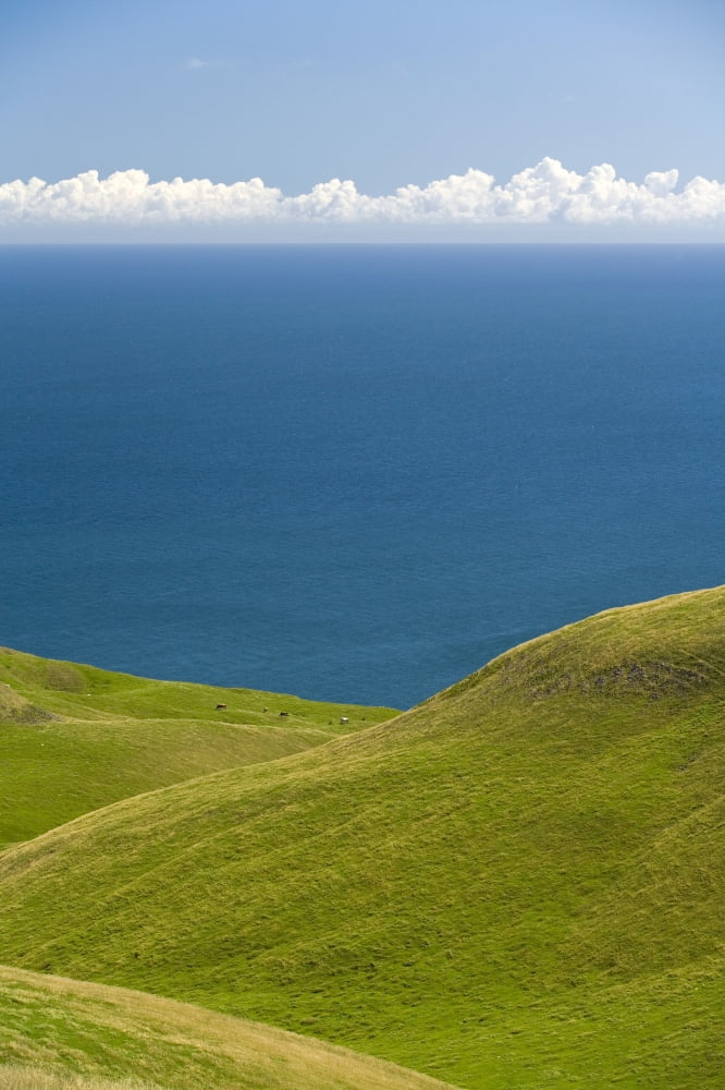 Hills On Entry Island And The Gulf Of St Lawrence Magdalen Islands Quebec Canvas Art - John Sylvester Design Pics (11 x 17)