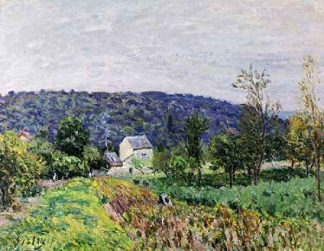 Hills Surrounding Paris Canvas Art - Alfred Sisley (24 x 30)