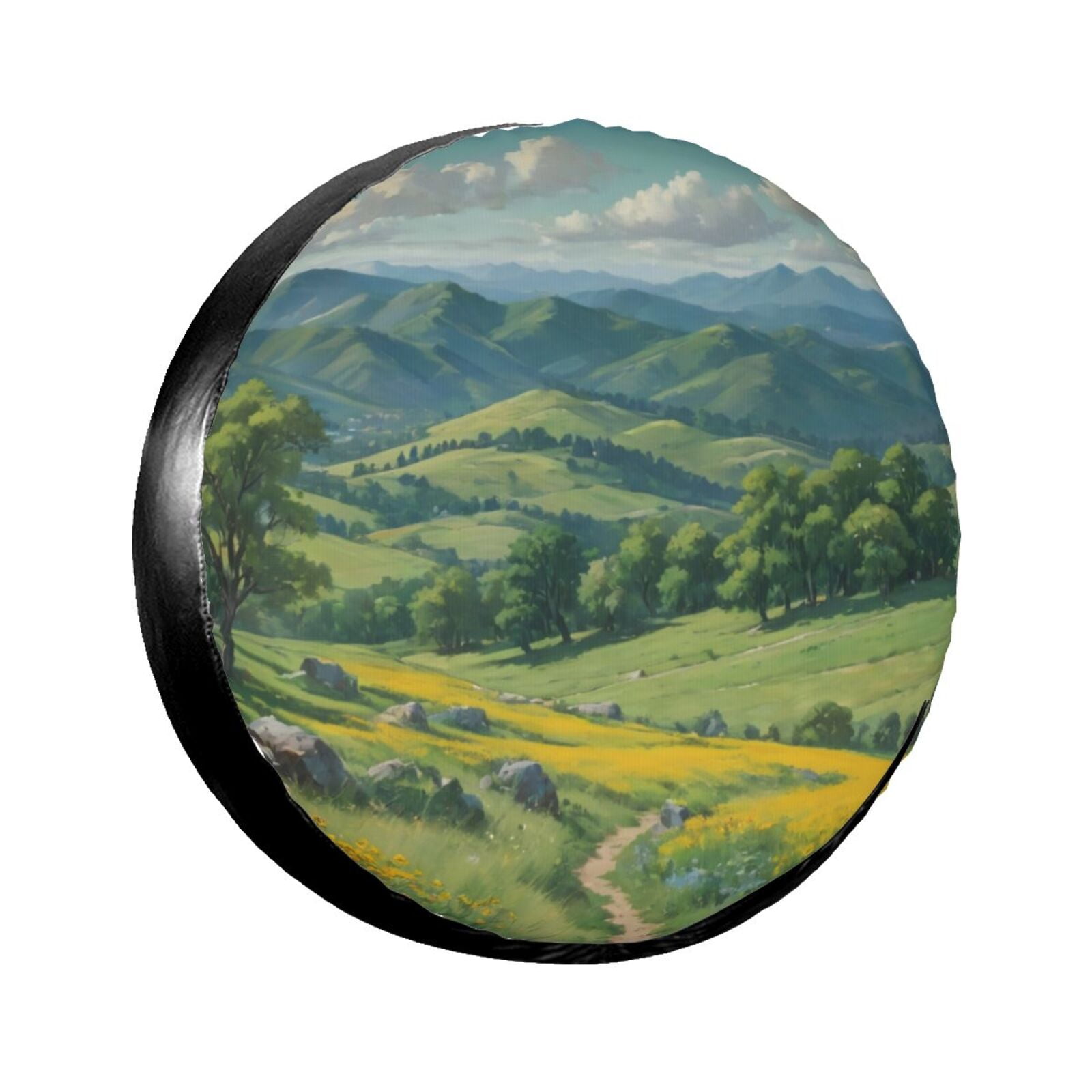 : Hills and Wildflowers Spare tire cover wheel protector, weather ...