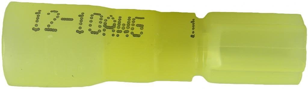 Hillsdale 40212 Heat Shrink 12-10 Gauge .250" Fully Insulated Male Push-On Connector Hump Jacket Pack of 100