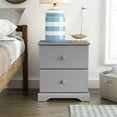 thumbnail image 1 of HH2Home Campbell Wood 2 Drawer Kids Nightstand, Gray, 1 of 12