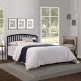 thumbnail image 1 of Hillsdale Carolina Wood Full/Queen Slatted Arched Headboard with Frame in Navy, 1 of 12