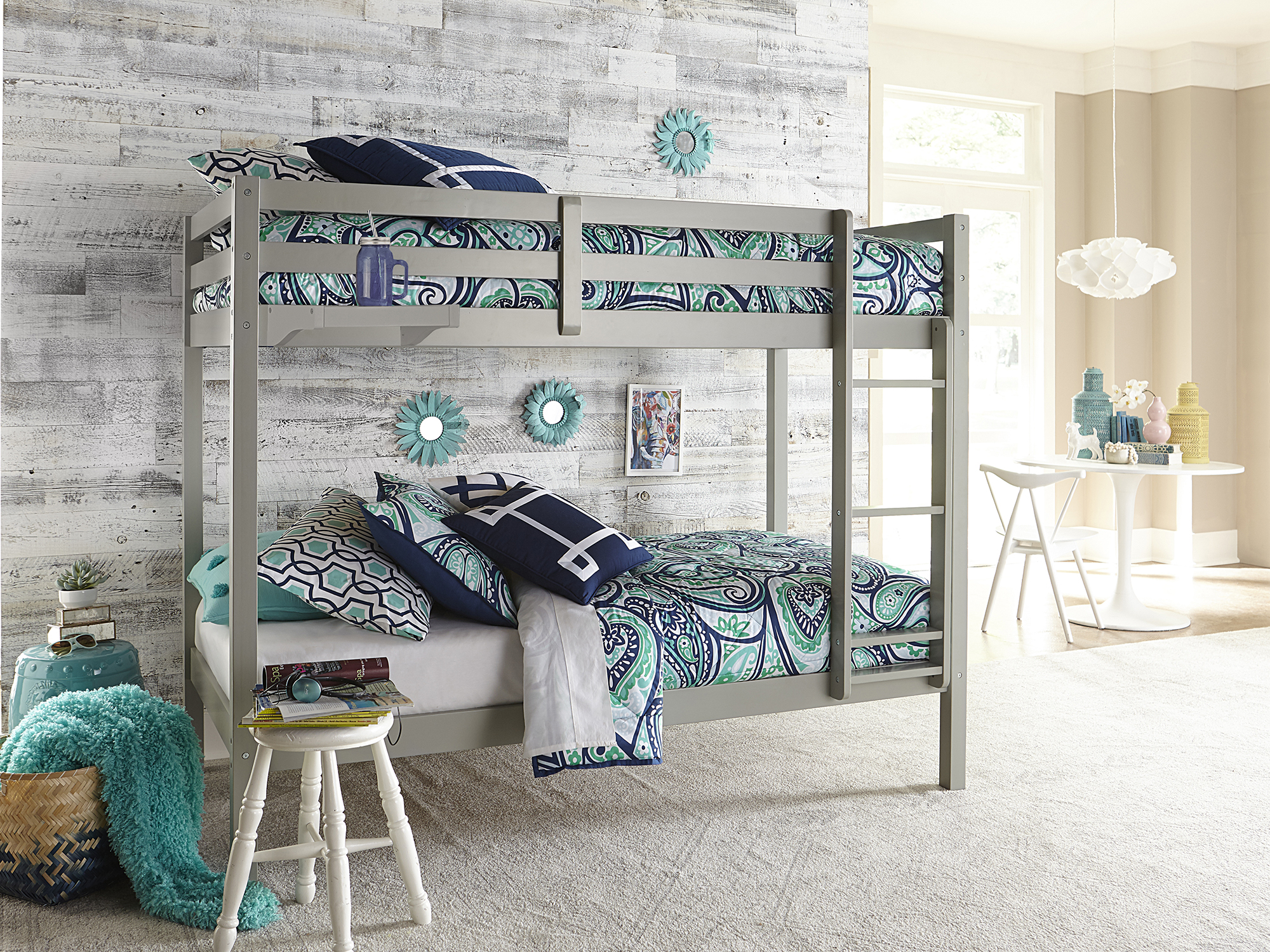 Hillsdale Caspian Twin Over Twin Bunk Bed with Hanging Night Tray, Multiple Colors - image 1 of 5