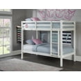 thumbnail image 1 of Hillsdale Caspian Twin Over Twin Bunk Bed with Hanging Night Tray, White, 1 of 6
