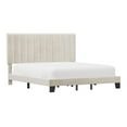 thumbnail image 1 of Hillsdale Crestone Upholstered Adjustable Height King Platform Bed Beige Cream, 1 of 11
