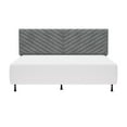 thumbnail image 1 of Hillsdale Crestwood Wood/Fabric Upholstered King Headboard with Frame in Gray, 1 of 5