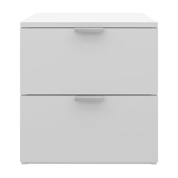 Hillsdale Living Essentials by Delmar Wood 2 Drawer Nightstand Matte White