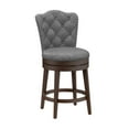 thumbnail image 1 of Hillsdale Edenwood 26.25" Fabric Traditional Counter Stool in Chocolate/Gray, 1 of 6