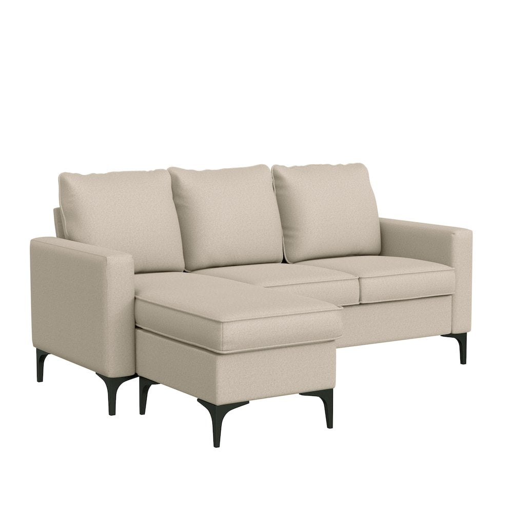 Hillsdale Furniture Alamay Fabric Upholstered Reversable Sectional Chaise Beige