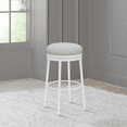 thumbnail image 1 of Hillsdale Furniture Aubrie Metal Backless Counter Height Padded Swivel Stool, White, 1 of 7