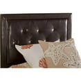 thumbnail image 1 of Hillsdale Furniture Becker Twin Upholstered Headboard with Frame, Brown Faux Leather, 1 of 2