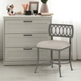 thumbnail image 1 of Hillsdale Furniture Canal Street Metal Vanity Stool, Pewter, 1 of 12