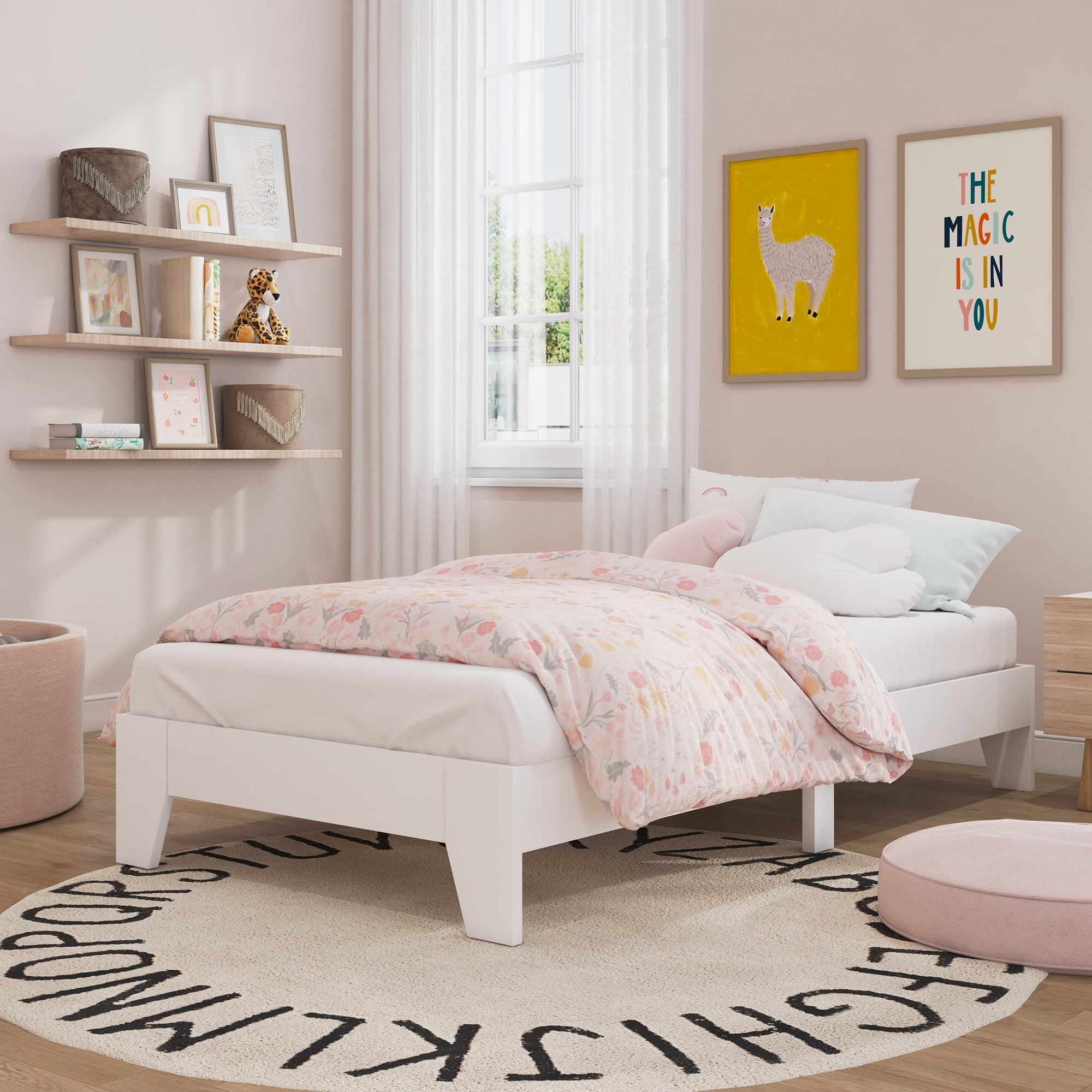 Hillsdale Furniture Casey Twin Wood Platform Bed, White Hillsdale Furniture Casey Twin Wood Platform Bed, White