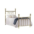 thumbnail image 1 of Hillsdale Furniture Chelsea Modern Metal Four-Poster Bed, Twin, Classic Brass, 1 of 3