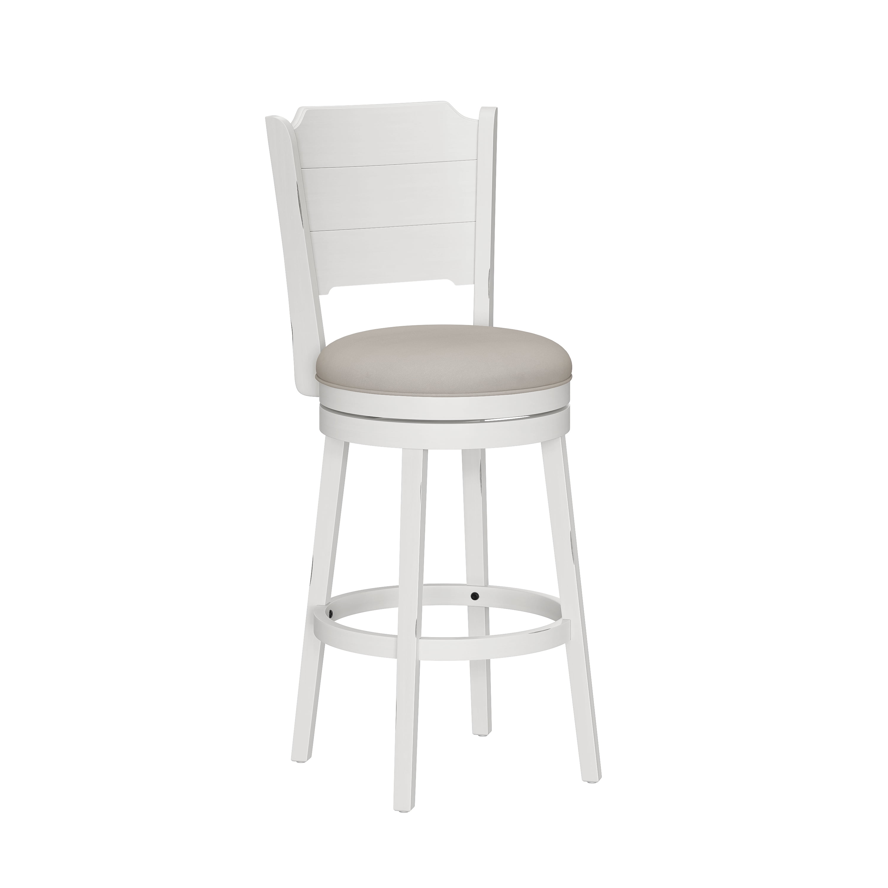 Hillsdale Furniture Clarion Wood Bar Height Swivel Stool, Sea White