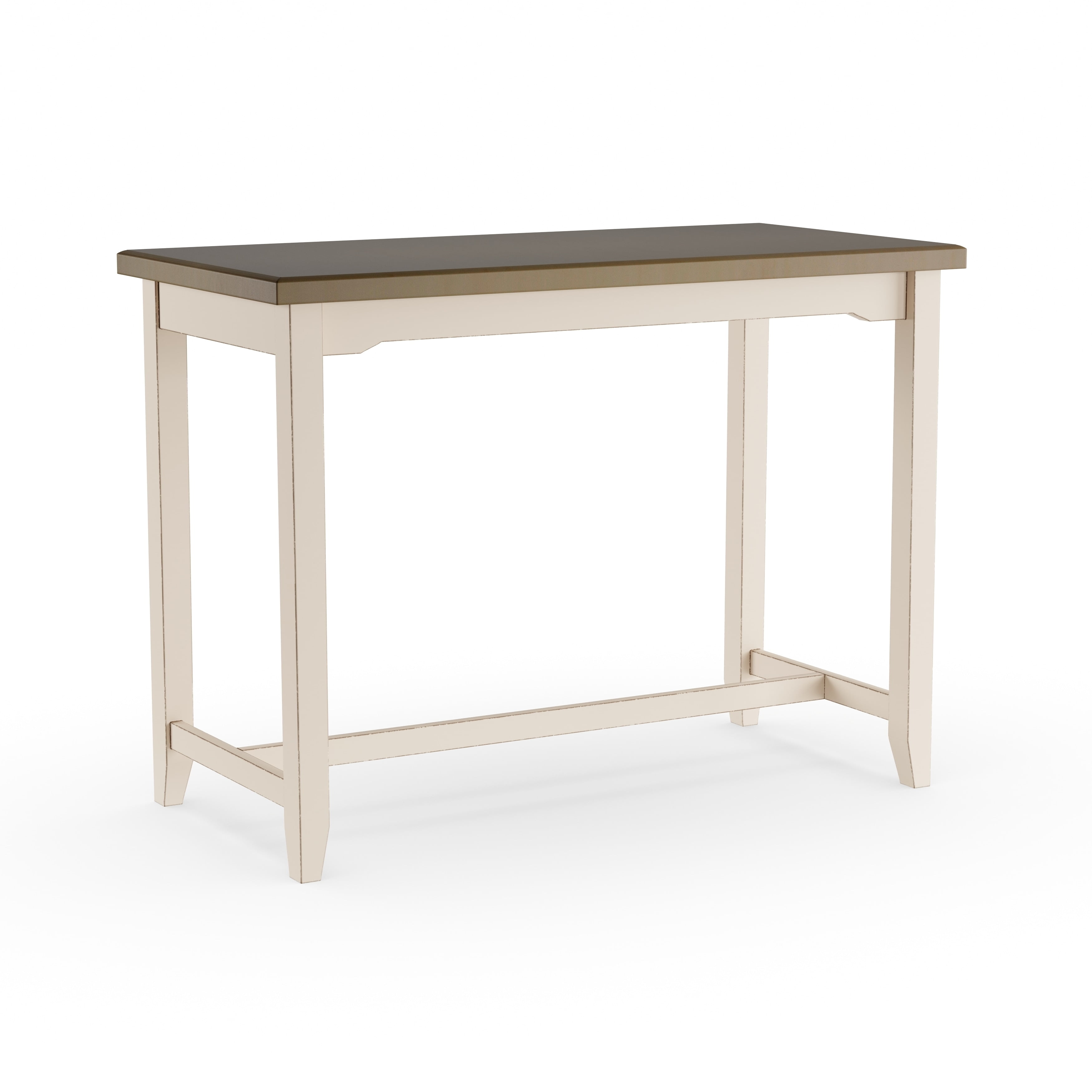 Modern Farmhouse Rectangular Counter Height Table in Distressed Gray and Sea White