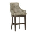 thumbnail image 1 of Hillsdale Creekside 29.75" Faux Leather & Wood Bar Stool in Taupe/Smoke Brown, 1 of 13