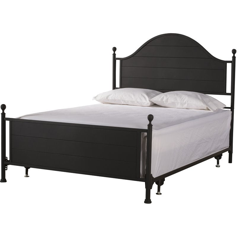 Hillsdale Furniture Cumberland Queen Metal Bed, Textured Black ...