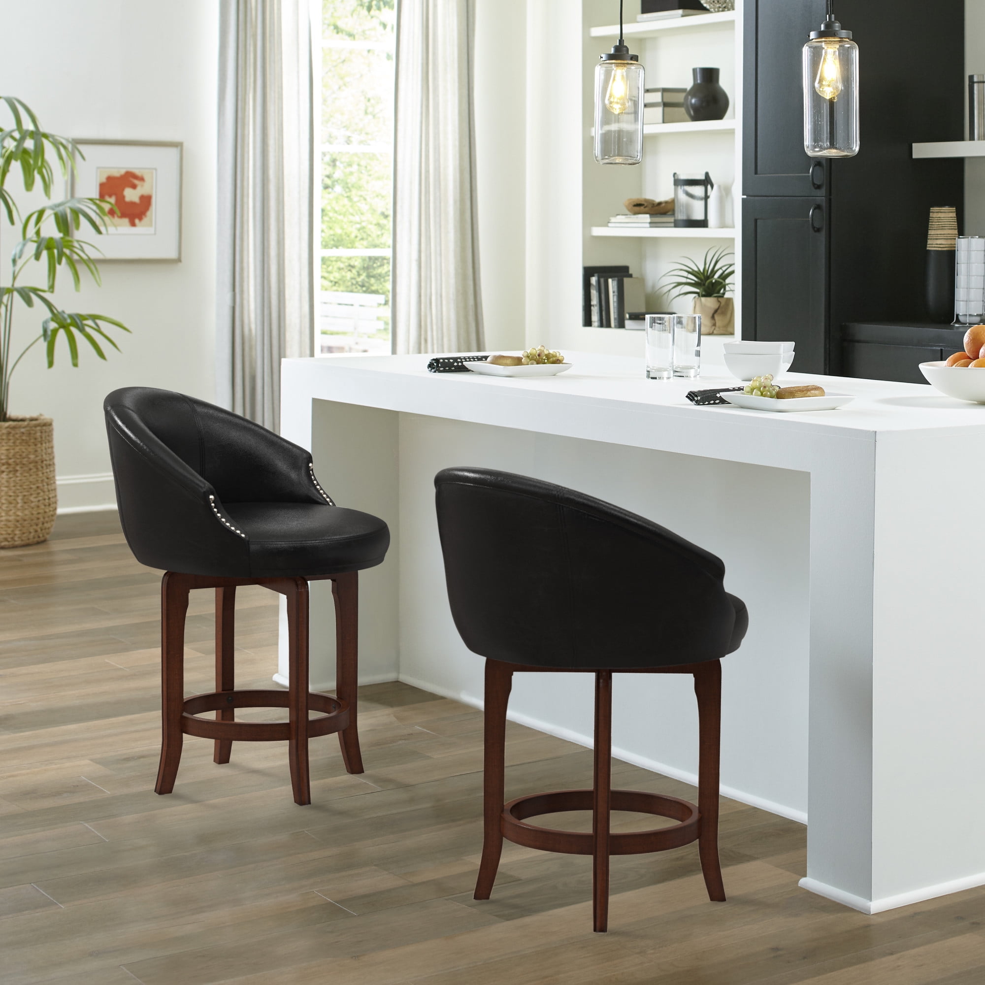 Hillsdale Furniture Dartford Upholstered Wood Counter Height Stool