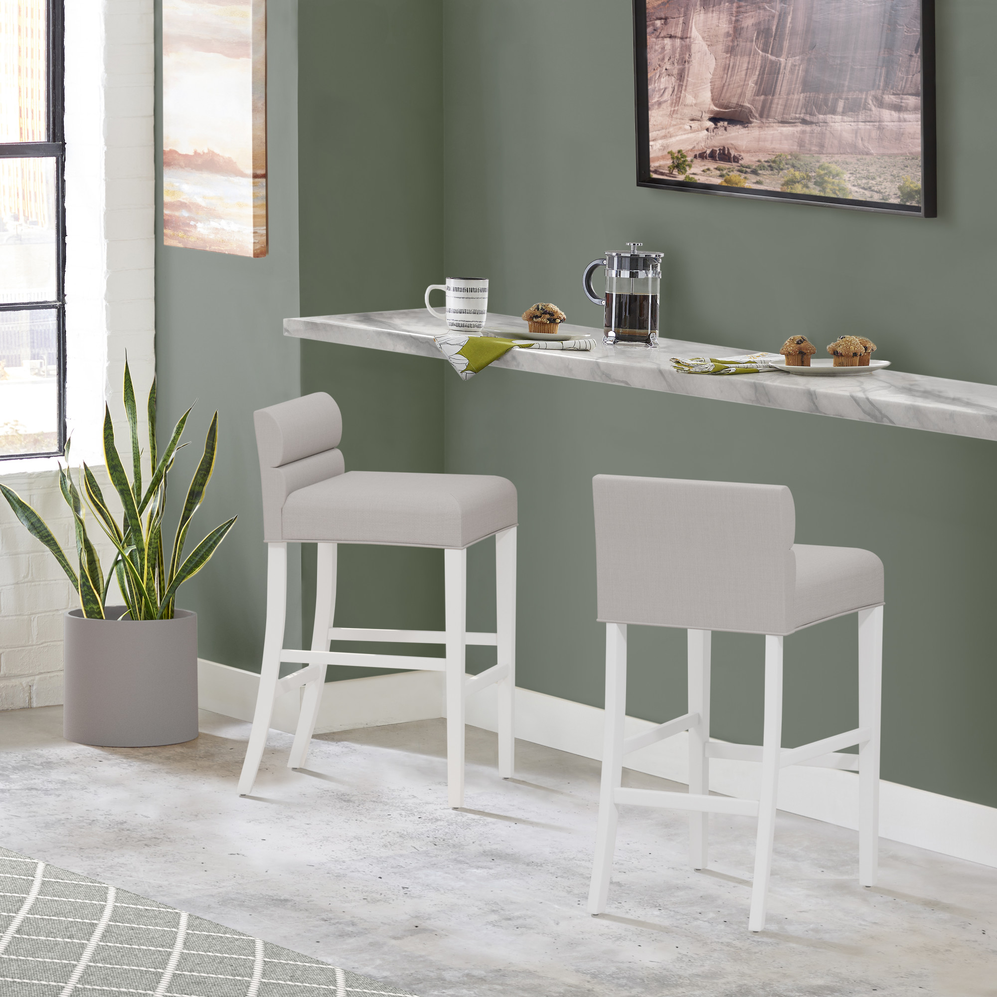 Hillsdale Furniture Desco Bar Stool, White - Walmart.com