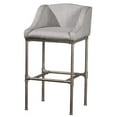 thumbnail image 1 of Hillsdale Furniture Dillon Industrial Silver Metal Upholstered Bar Height Stool, Gray, 1 of 7