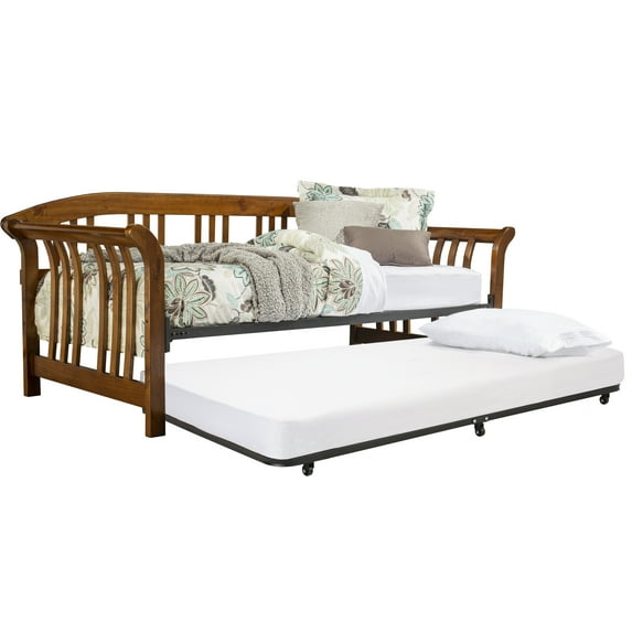 Hillsdale Furniture Dorchester Wood Mission-Style Twin Daybed with Trundle, Walnut