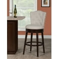 thumbnail image 1 of Hillsdale Furniture Edenwood Upholstered Wood Bar Height Swivel Stool, Cream, 1 of 5