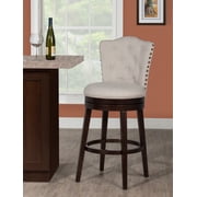 Hillsdale Furniture Edenwood Upholstered Wood Counter Height Swivel Stool, Cream