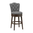 thumbnail image 1 of Hillsdale Furniture Edenwood Wood Bar Height Swivel Stool, Chocolate with Smoke Gray Fabric, 1 of 6