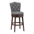 thumbnail image 1 of Hillsdale Furniture Edenwood Wood Bar Height Swivel Stool, Chocolate with Smoke Gray Fabric, 1 of 6