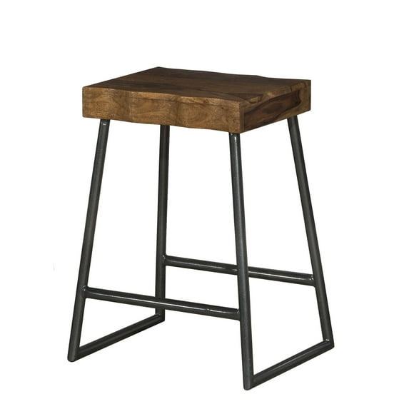 Hillsdale Furniture Emerson Wood Backless Counter Height Stool, Natural Sheesham