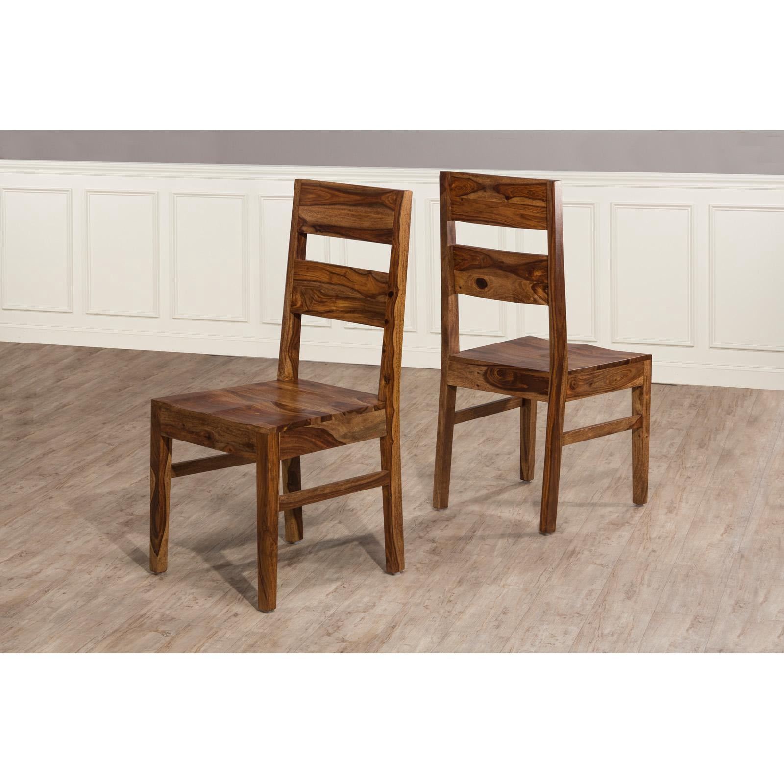 Hillsdale Furniture Emerson Wood Dining Chair Set of 2 Natural Gray Sheesham