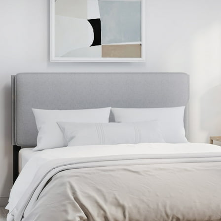 Hillsdale Furniture Emslie Full/Queen Upholstered Adjustable Headboard, Light Gray