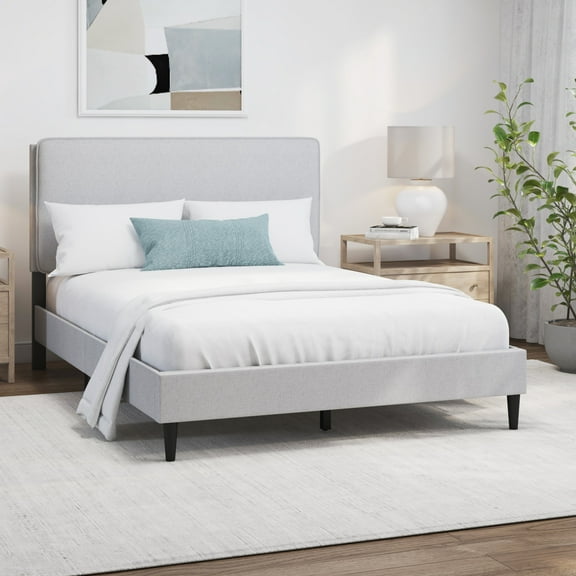 Hillsdale Furniture Emslie Full Upholstered Bed, Light Gray