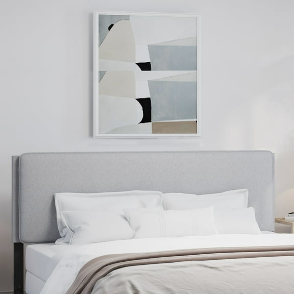 Hillsdale Furniture Emslie King Upholstered Adjustable Headboard, Light Gray