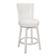 thumbnail image 1 of Hillsdale Furniture Gianna Wood Counter Height Swivel Stool with Upholstered Back, White, 1 of 14