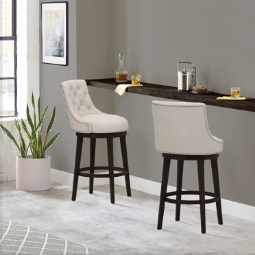 Hillsdale Furniture Edenwood Upholstered Wood Counter Height Swivel ...