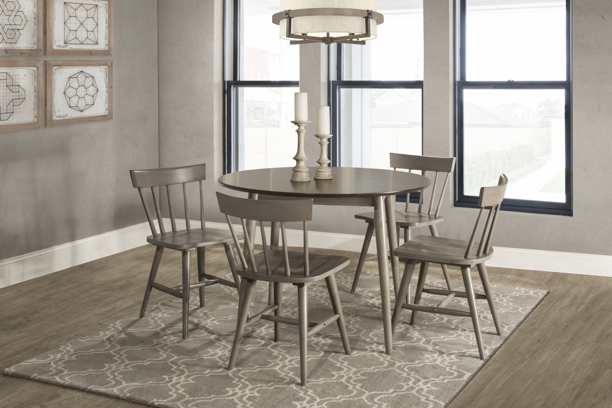 Hillsdale Furniture Mayson Wood 5-Piece Dining, Gray