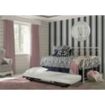 thumbnail image 1 of Hillsdale Furniture Jocelyn Metal Twin Daybed with Trundle, White, 1 of 9