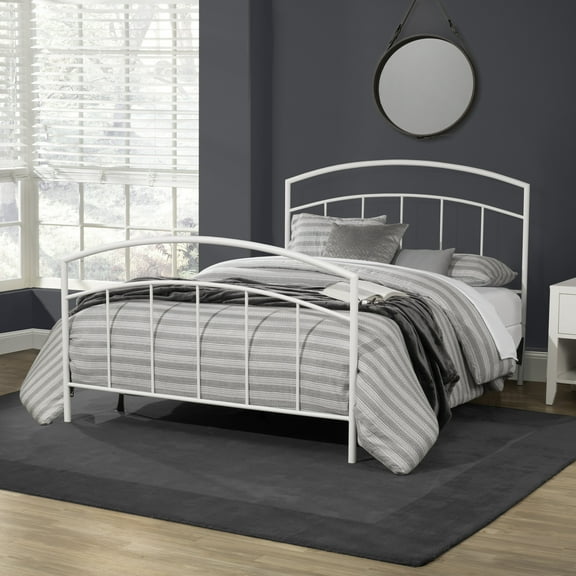 Hillsdale Furniture Julien Metal Queen Bed, Textured White