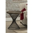 thumbnail image 1 of Hillsdale Furniture Kanister Wood and Metal End Table, Dark Pewter with Weathered Walnut Top, 1 of 3