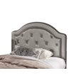 thumbnail image 1 of Hillsdale Furniture Karley Tufted Faux Leather Full Headboard, Embossed Silver, 1 of 6