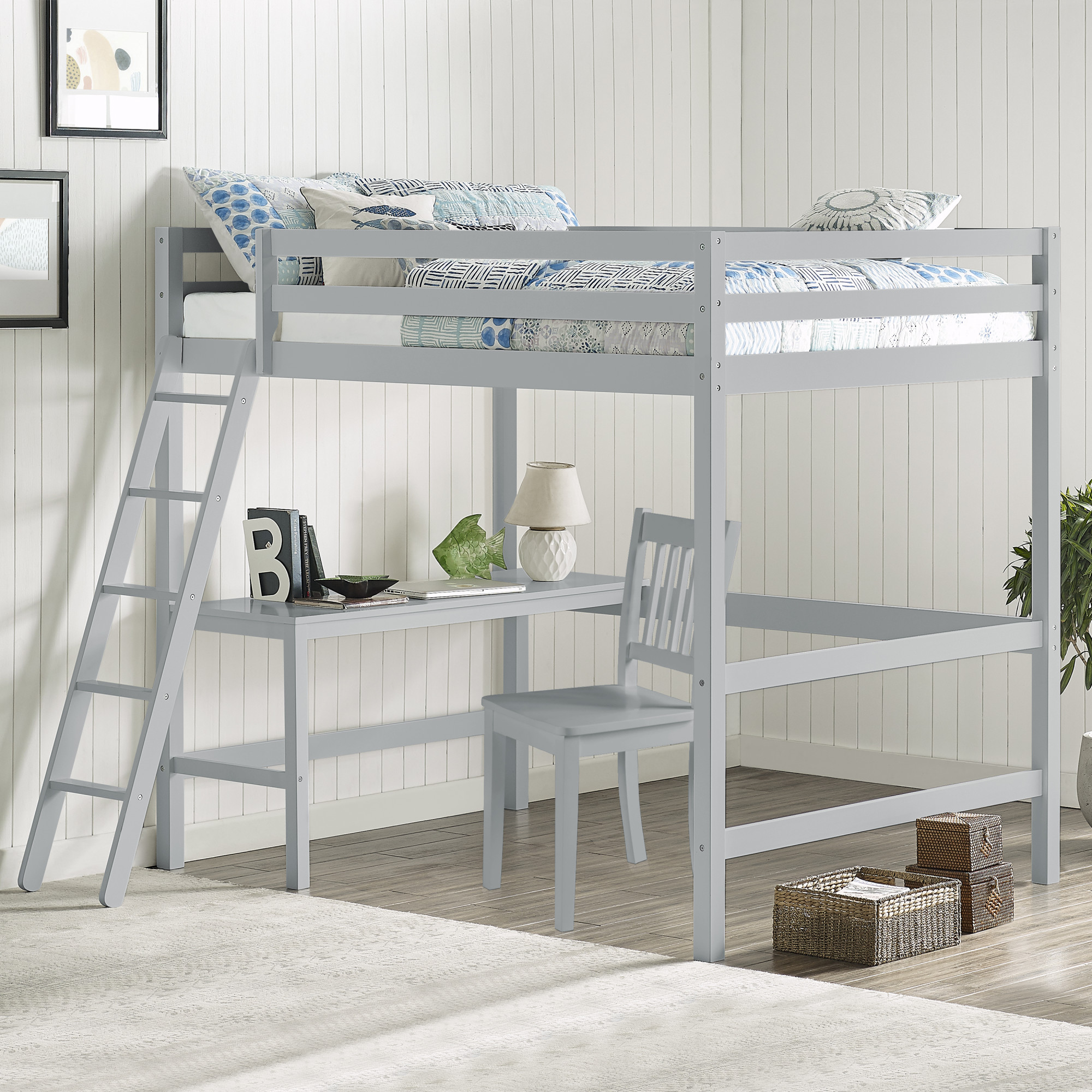 Hillsdale Furniture Kids and Teen Caspian Full Loft Bed with Desk Chair