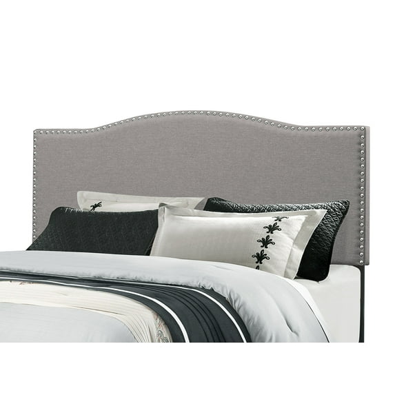 Hillsdale Furniture Kiley Transitional Nailhead Upholstered Headboard, King, Glacier Gray