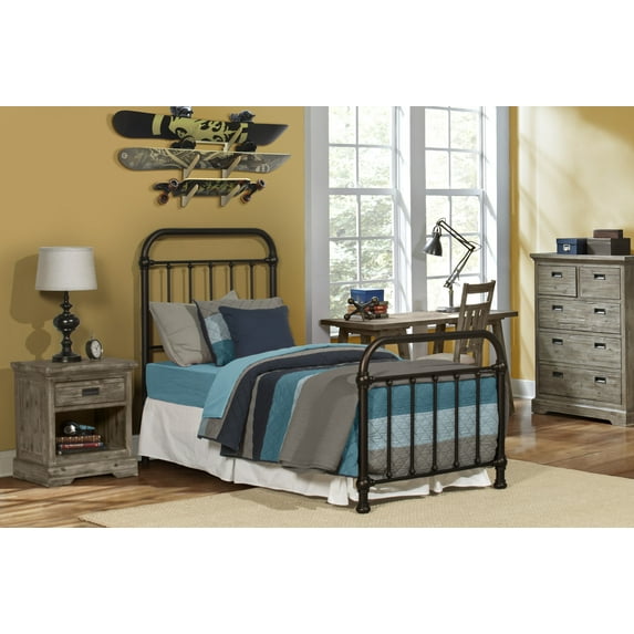 Hillsdale Furniture Kirkwood Classic Metal Twin Bed with Frame, Dark Bronze