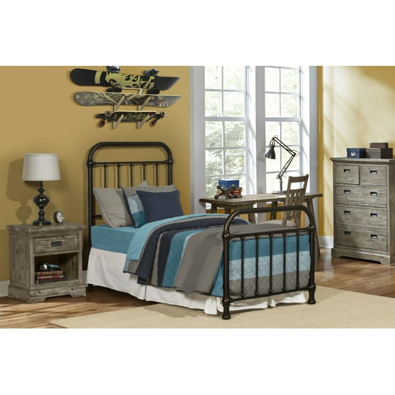Hillsdale Furniture Kirkwood Classic Metal Twin Bed with Frame, Dark Bronze