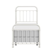 Hillsdale Furniture Kirkwood Classic Metal Twin Bed with Frame, Soft White