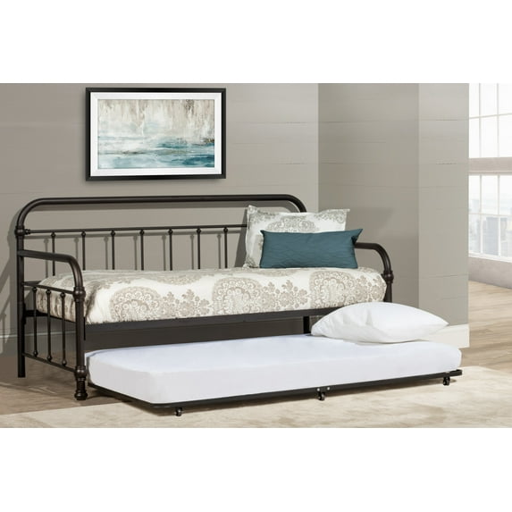 Hillsdale Furniture Kirkwood Metal Twin Daybed with Trundle, Dark Bronze