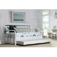 thumbnail image 1 of Hillsdale Furniture Kirkwood Metal Twin Daybed with Trundle, Soft White, 1 of 6
