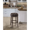 thumbnail image 1 of Hillsdale Furniture Krauss Wood Backless Bar Height Swivel Stool, Charcoal Gray, 1 of 5
